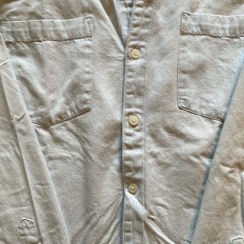 Lucky Brand large cotton striped button down shirt - Picture 3 of 5
